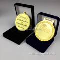 Medallas personalizadas de fútbol deportivo de oro, plata y bronce